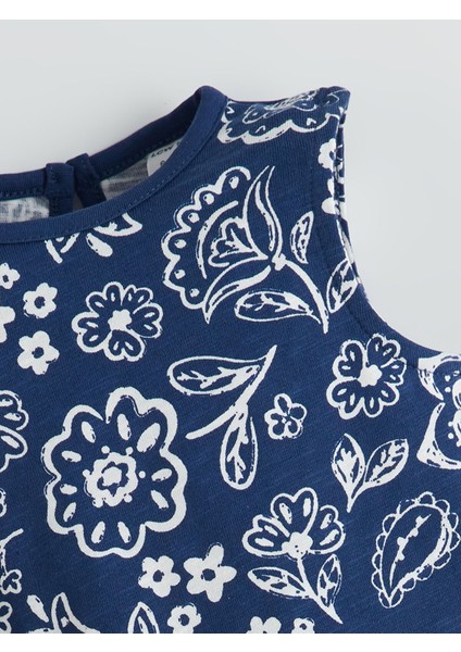 Yeni Sezon Bisiklet Yaka Çiçekli Kız Bebek Bluz ve Şort 2'li modelleri