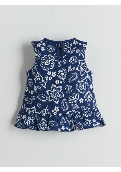 Yeni Sezon Bisiklet Yaka Çiçekli Kız Bebek Bluz ve Şort 2'li fırsatları