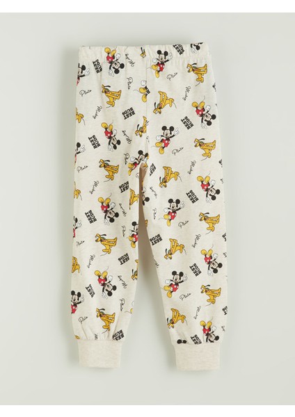 Yeni Sezon Beli Lastikli Mickey Mouse Baskılı Erkek Çocuk Pijama Alt modelleri