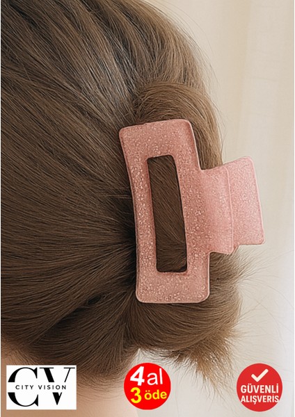 Simli Gül Kurusu Renk Mandal Toka 11 cm - Şık ve Dayanıklı