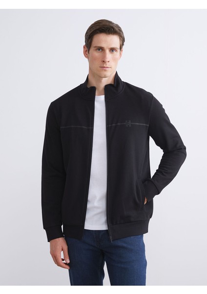 Yeni Sezon Dik Yaka Uzun Kollu Erkek Fermuarlı Sweatshirt