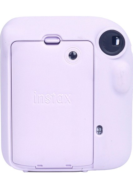 Instax Mini 12 Lila Fotoğraf Makinesi + 10'lu Film Kıskaçlı Resim Standı ve Silikon Kılıf Seti fırsatları
