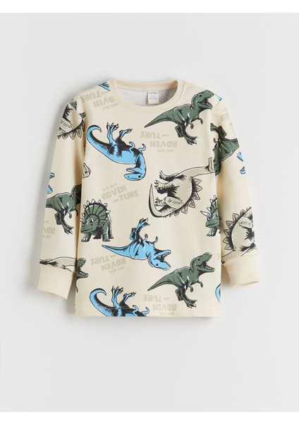 Yeni Sezon Dinazor Baskılı Erkek Çocuk Pijama Takımı fiyatları