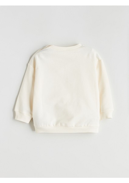 Yeni Sezon Bisiklet Yaka Kurdele Detaylı Kız Bebek Sweatshirt ve Tayt 2'li fırsatları