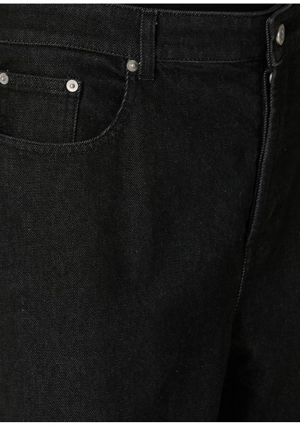 Straight Raw Siyah Jean Pantolon fırsatları