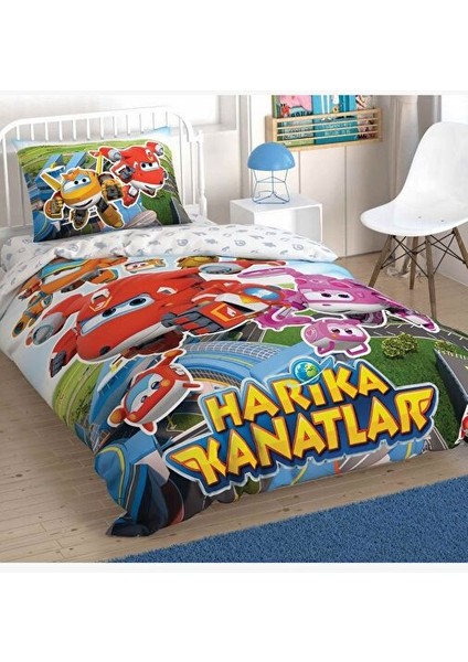Harika Kanatlar Super Team Pamuk Nevresim Takımı