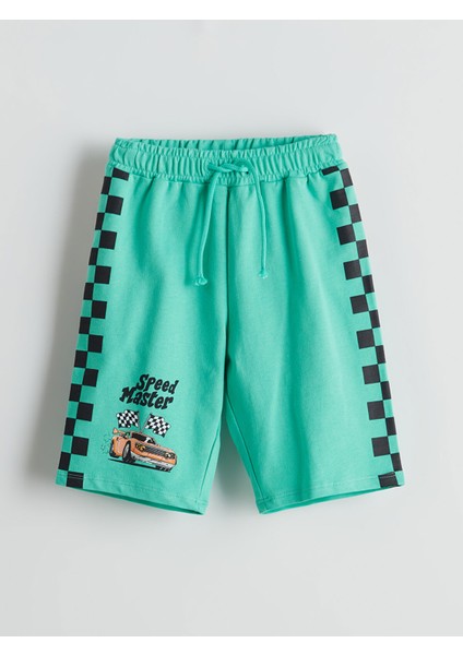 Yeni Sezon Beli Lastikli Baskılı Erkek Çocuk Şort modelleri