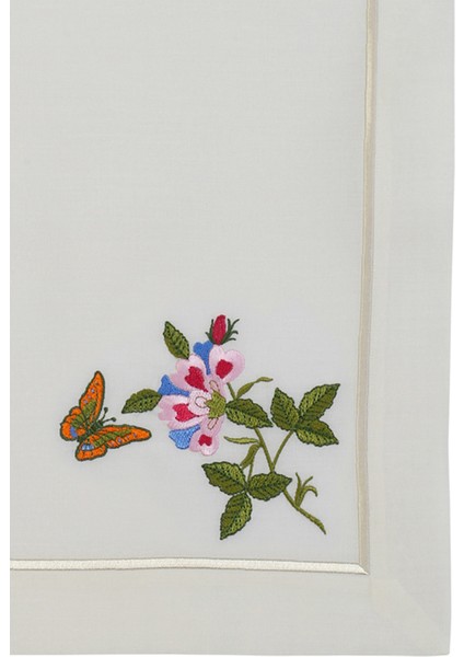 Fiore Keten Pembe Çiçek Detaylı 2'li Peçete fiyatları