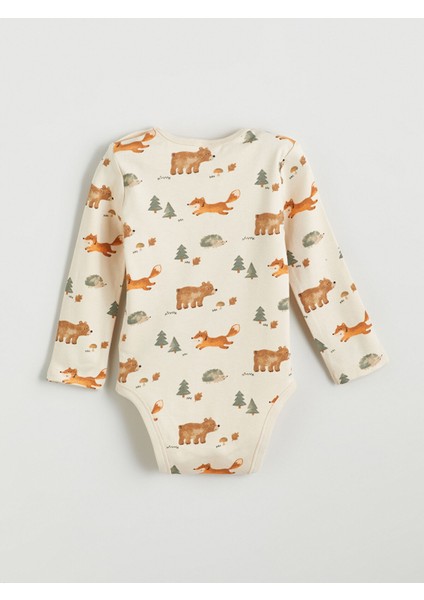 Yeni Sezon Uzun Kollu Baskılı Erkek Bebek Çıtçıtlı Body 2'li fırsatları