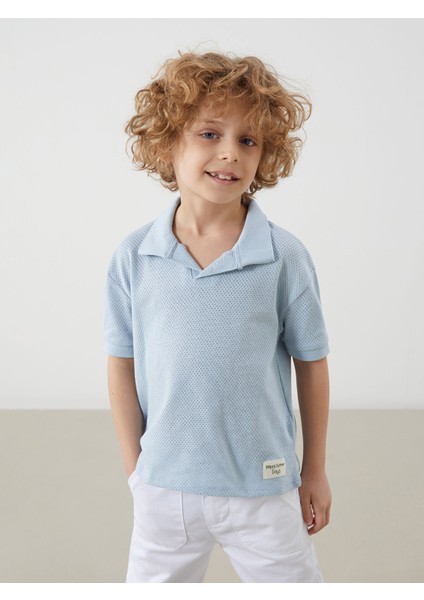 Yeni Sezon Resort Yaka Penye Erkek Çocuk Tişört
