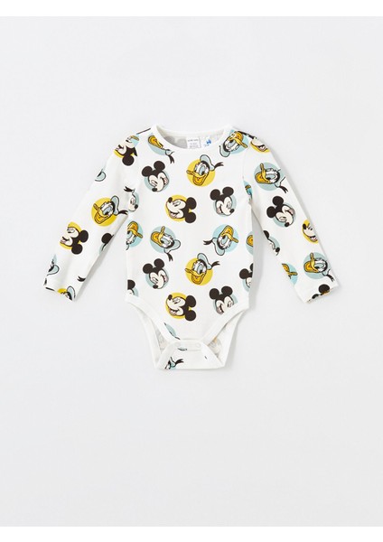 Yeni Sezon Mickey Mouse Baskılı Erkek Bebek Çıtçıtlı Body ve Pantolon 2'li fiyatları
