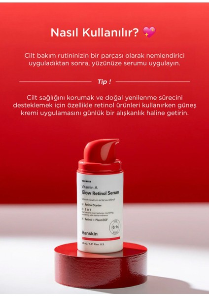 Vitamin A Glow Retinol Yaşlanma Karşıtı Ton Eşitleyici Aydınlatıcı Cilt Serumu 30 ml fiyatları