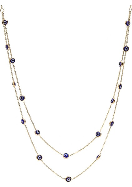 Nazar Boncuğu Kadın Altın Kolye