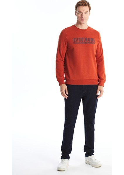 Yeni Sezon Bisiklet Yaka Baskılı Erkek Kalın Sweatshirt fiyatları