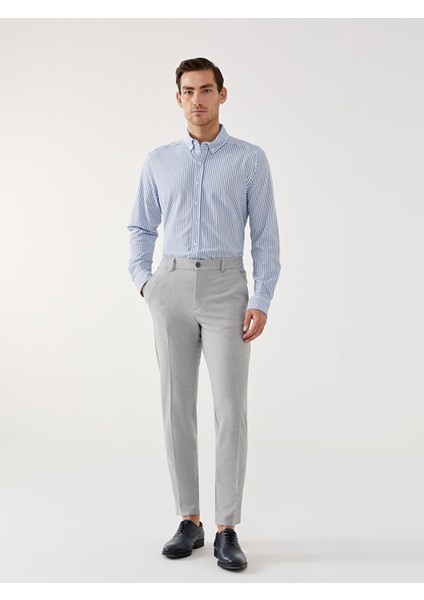 Yeni Sezon Slim Fit Uzun Kollu Çizgili Erkek Gömlek fırsatları