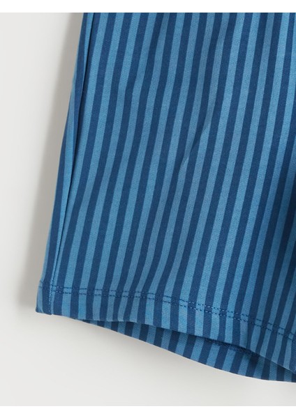 Yeni Sezon Beli Lastikli Çizgili Erkek Çocuk Şort fiyatları