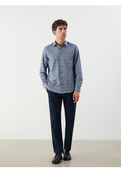 Yeni Sezon Regular Fit Uzun Kollu Ekose Gabardin Erkek Gömlek fiyatları