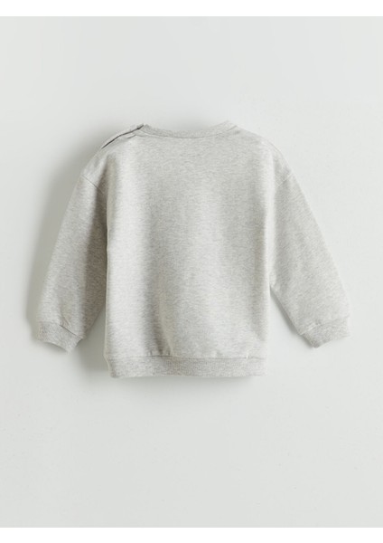 Yeni Sezon Bisiklet Yaka Mickey Mouse Baskılı Erkek Bebek Sweatshirt ve Eşofman Alt modelleri