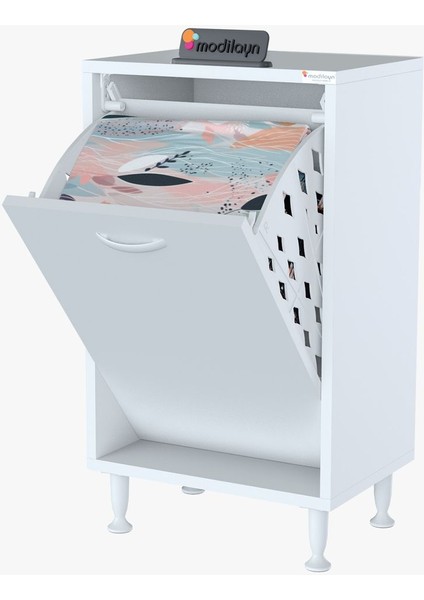 50 x 75 x 32,5 cm Çok Amaçlı Banyo Dolabı Kirli Çamaşır Sepetli Dolap Mutfak Dolabı