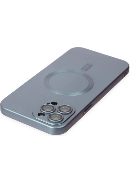 Newface iPhone 12 Pro Max Kılıf Moshi Lens Magneticsafe Silikon - Sierra Blue fırsatları