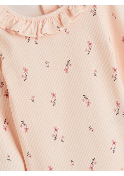 Yeni Sezon Bisiklet Yaka Çiçekli Kız Bebek Çıtçıtlı Bodysuit fiyatları