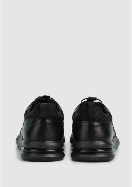 Siyah Deri Erkek Sneaker fırsatları