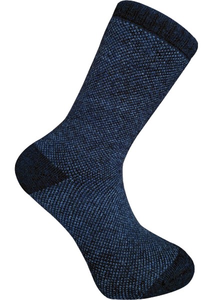 Kuzu Yünü Havlu Erkek Çorabı - Huskey - Lacivert - No: 41-44 (13903)