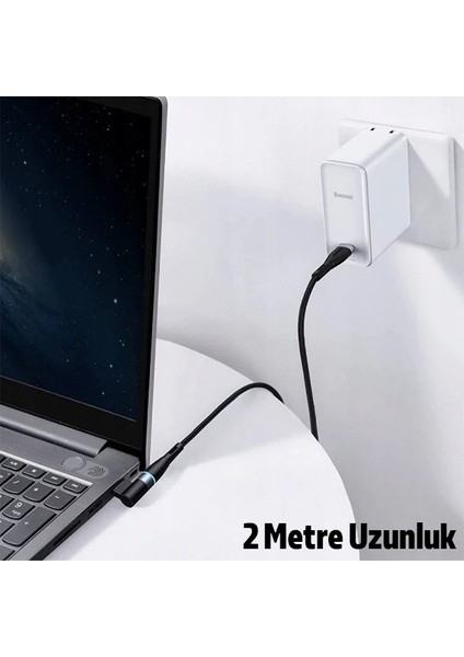 Baseus Zinc Manyetik Type-C To Dc Square Portu Lenovo Laptop Şarj Kablosu 100W 2M-(1903) modelleri