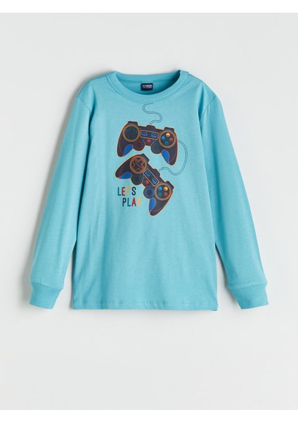 Yeni Sezon Bisiklet Yaka Erkek Çocuk Pijama Takımı fiyatları