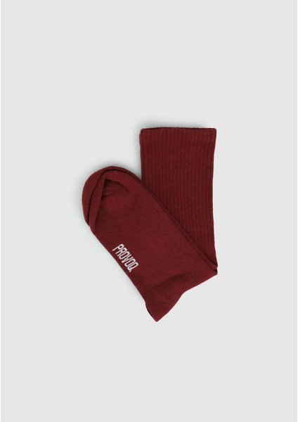 Bordo Provoq Çorap Bordo Uzun Çorap modelleri