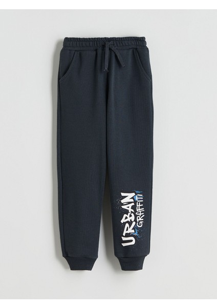 Yeni Sezon Beli Lastikli Baskılı Erkek Çocuk Eşofman Altı