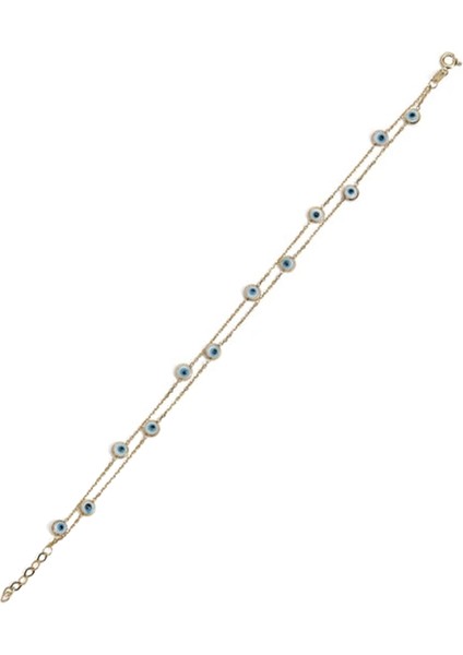 Nazar Boncuğu Kadın Altın Bileklik