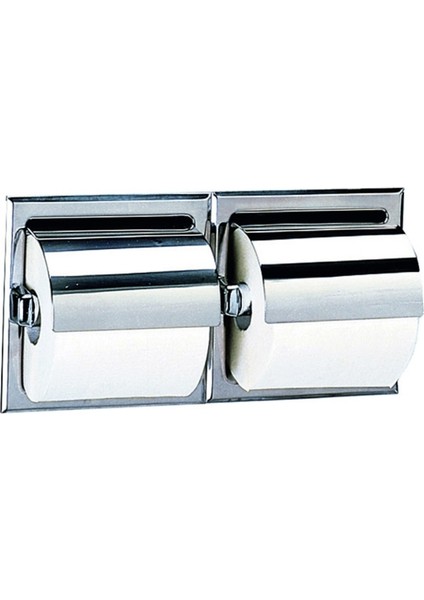 Tuvalet Kağıtlık,ikili,ankastre - Parlak Paslanmaz Çelik