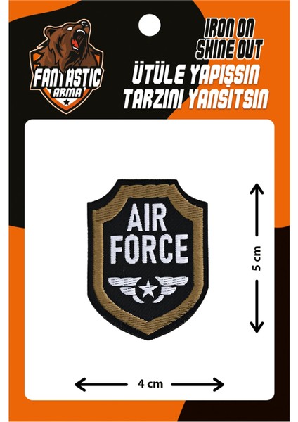 Ütü ile Yapışan Dokuma Arma Patch, Aır Force