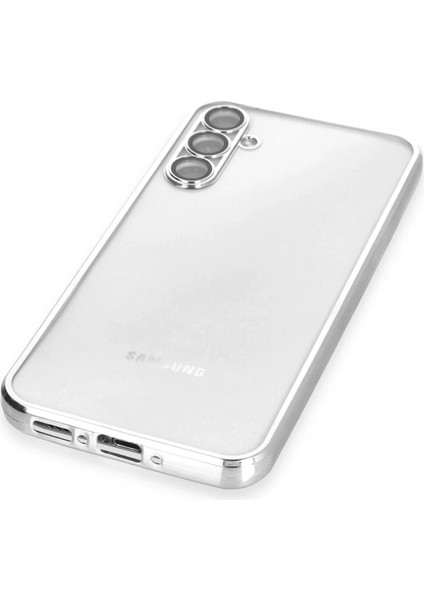 Newface Samsung Galaxy A34 5g Kılıf Razer Lensli Silikon - Gümüş fırsatları