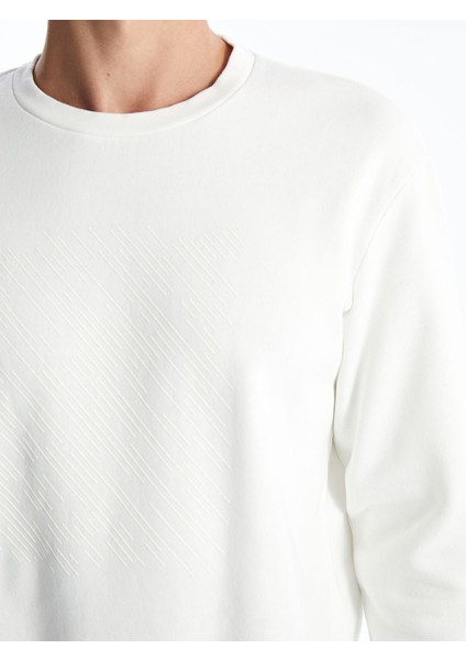 Yeni Sezon Bisiklet Yaka Uzun Kollu Baskılı Erkek Sweatshirt modelleri