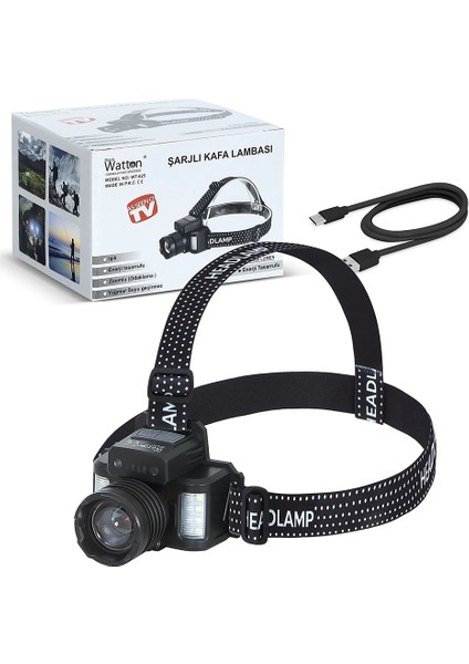 Sensörlü Cree Tg LED Şarjlı Kafa Lambası WT-625 ( Lisinya )