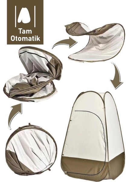 Otomatik Kamp Çadırı -Kabin Çadır - Duş / Giyinme / Kamp Tuvalet Çadırı 115X115X190 fırsatları