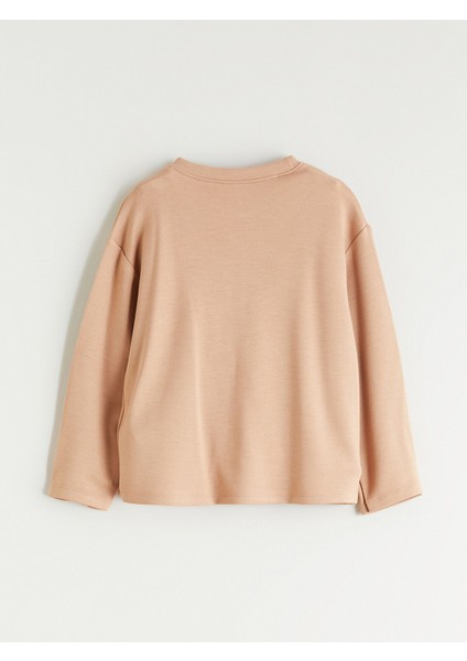 Yeni Sezon Bisiklet Yaka Baskılı Kız Bebek Sweatshirt ve Tayt 2'li fırsatları