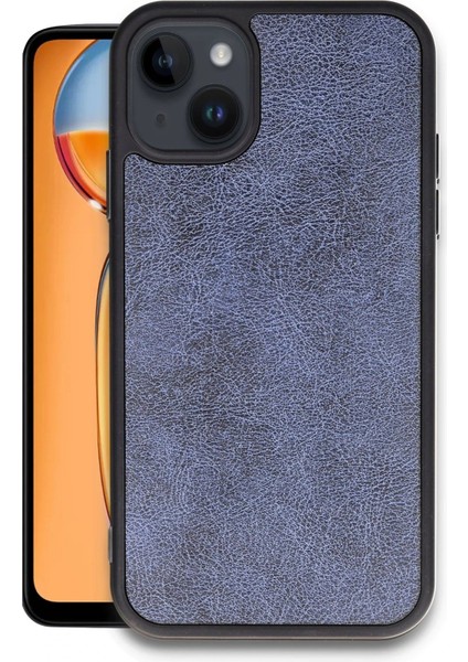 Newface iPhone 14 Kılıf Aras Deri Kapak - Lacivert