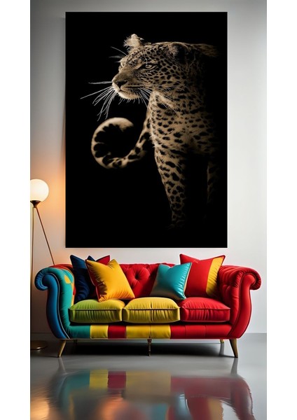 Kaplan 3 Ev Duvar Salon Güzellik Salonu Ofis Dükkan Dekarasyon Kanvas Tablo