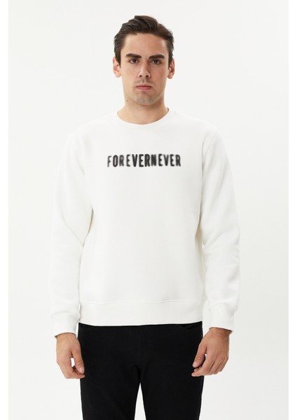 Esw 2742 Baskılı Bisiklet Yaka Erkek Sweat