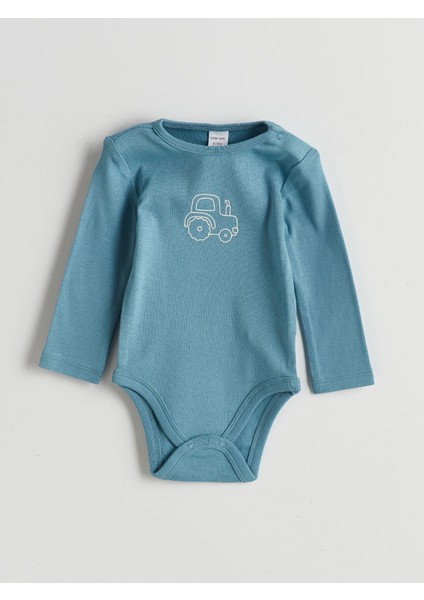 Yeni Sezon Bisiklet Yaka Baskılı Erkek Bebek Çıtçıtlı Body 3'lü fiyatları