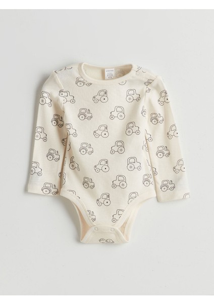 Yeni Sezon Bisiklet Yaka Baskılı Erkek Bebek Çıtçıtlı Body 3'lü modelleri