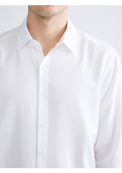 Yeni Sezon Önden Düğme Kapamalı Düz Uzun Kollu Erkek Gömlek modelleri