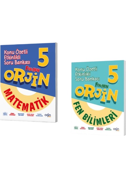 5.sınıf Orjin Matematik - Fen Bilimleri Konu Özetli Etkinlikli Soru Bankası