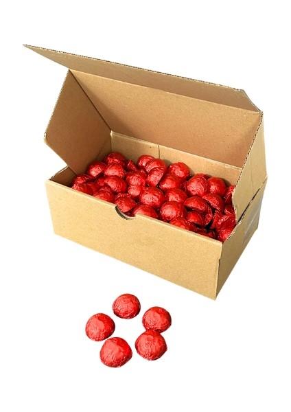 Gurme Kırmızı Sargılı Sütlü Çikolata (1 Kg’da 140 -145 Adet)