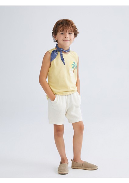 Yeni Sezon Beli Lastikli Cepli Erkek Çocuk Şort
