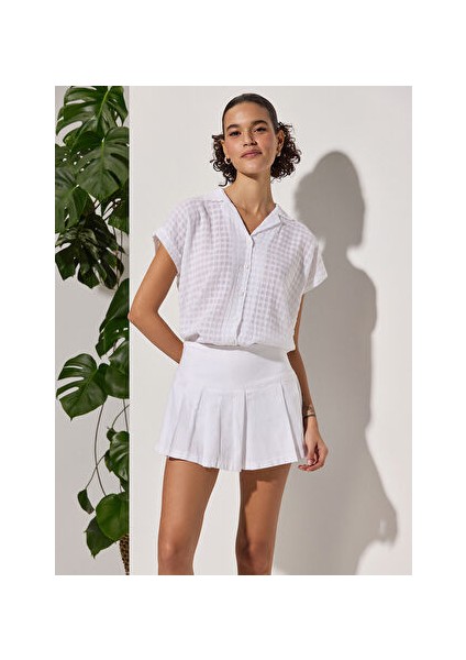 Beyaz Kadın Normal Şort 332748