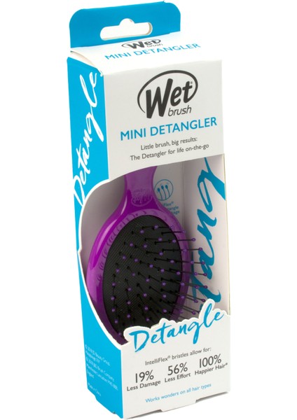 Mini Detangler Mor Dolaşık Açıcı Kadın Saç Fırçası indirimleri